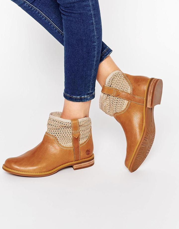Timberland Savin Beige Hill Ankle Boots - Wheat