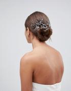 Asos Design Bridal Crystal Vine Hair Clip - Silver