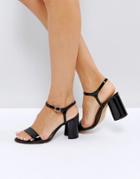 Asos Hallie Barely There Heeled Sandals - Black