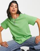 Weekday Essence Organic Cotton T-shirt In Green