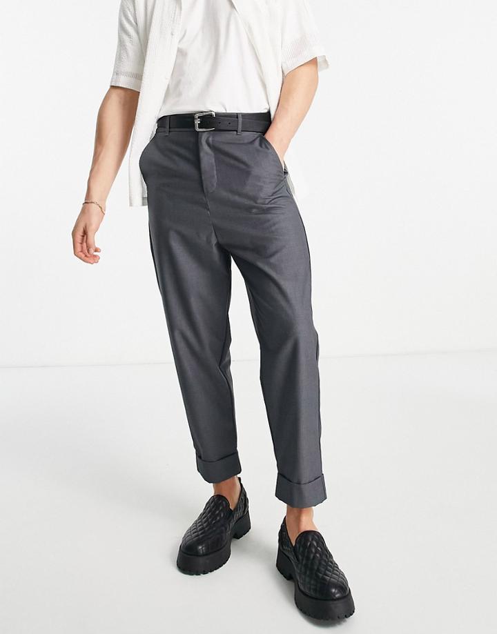 Bando Barrel Fit Pants In Charcoal-gray