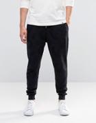 Pretty Green Joggers With Tonal Paisley Print In Slim Fit - Black