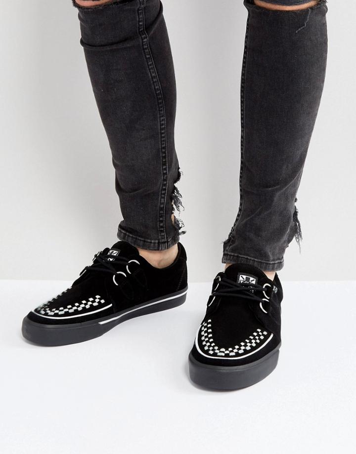T.u.k Suede Creeper Shoes - Black
