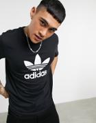 Adidas Originals Adicolor T-shirt In Black With Large Logo