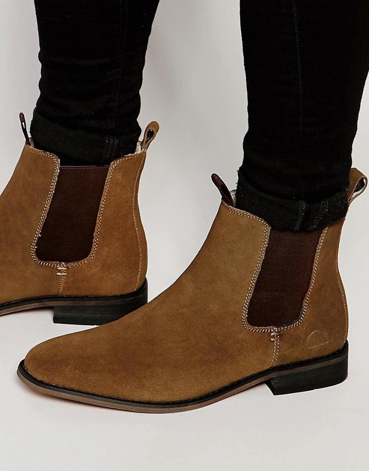 Bellfield Suede Chelsea Boots - Tan