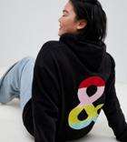 Asos Design X Glaad & Curve Hoodie With Embroidered Back Patch - Black