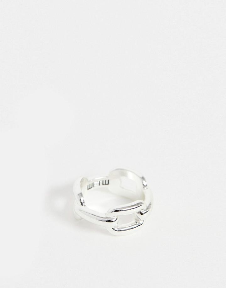 Wftw Chain Detail Ring In Silver