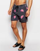 Globe Slice 16.5 Inch Swim Shorts - Black