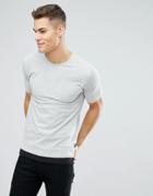Only & Sons Longline T-shirt In Pique With Faux Layer - Gray