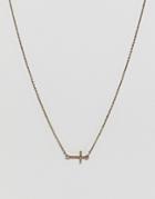 Icon Brand Gold Necklace With Cross Charm - Gold