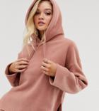 Micha Lounge Oversized Hoodie In Fleece-pink
