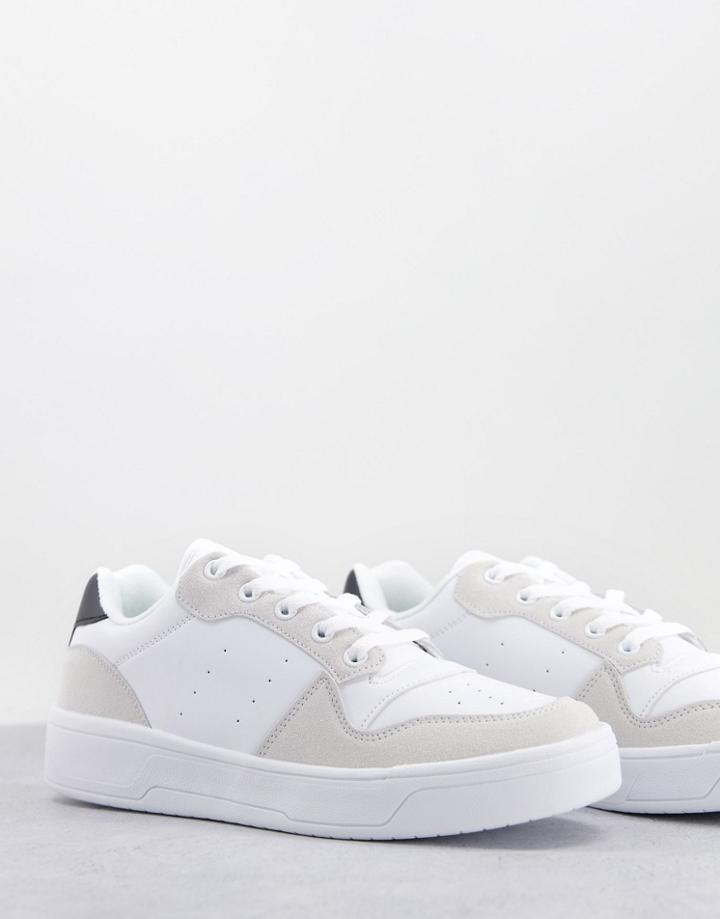 Truffle Collection Lace Up Sneakers In Gray Mix