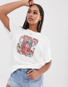 Hnr Ldn Graphic T-shirt In Boyfriend Fit - White