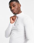 Calvin Klein Golf Newport Half Zip Sweater With Tape Sleeve In White