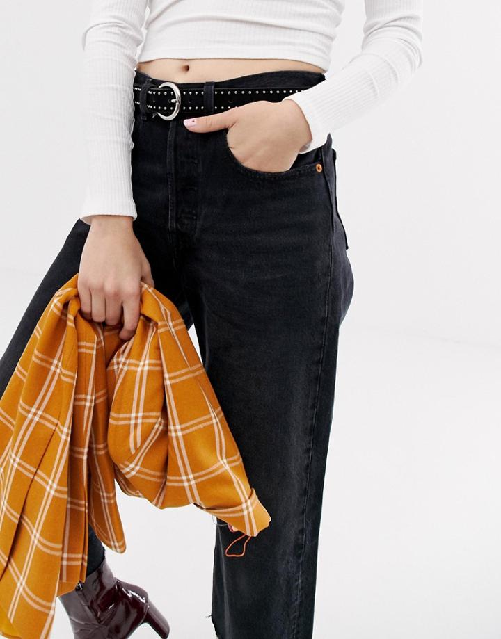 Pieces Lia Studded Belt - Black