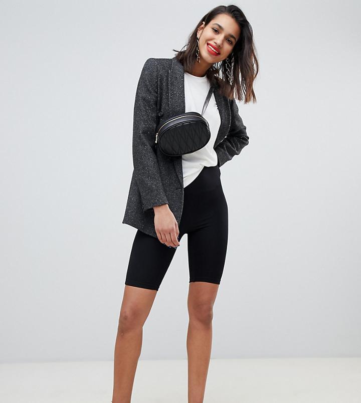 Stradivarius Legging Short In Black - Black
