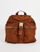 Asos Design Utility Backpack In Brown