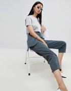 Asos Design Peg Pants With Fanny Pack - Blue