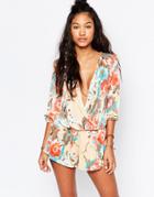 Surf Gypsy Floral Beach Romper - Multi