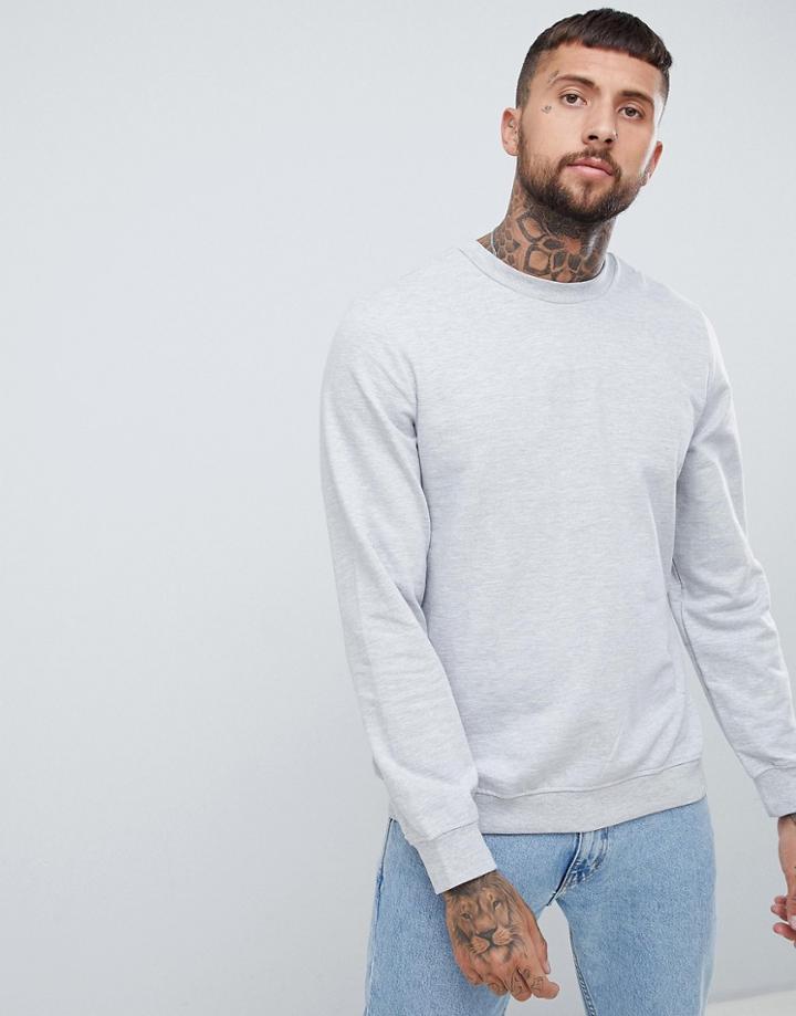 Bershka Sweatshirt In Light Gray