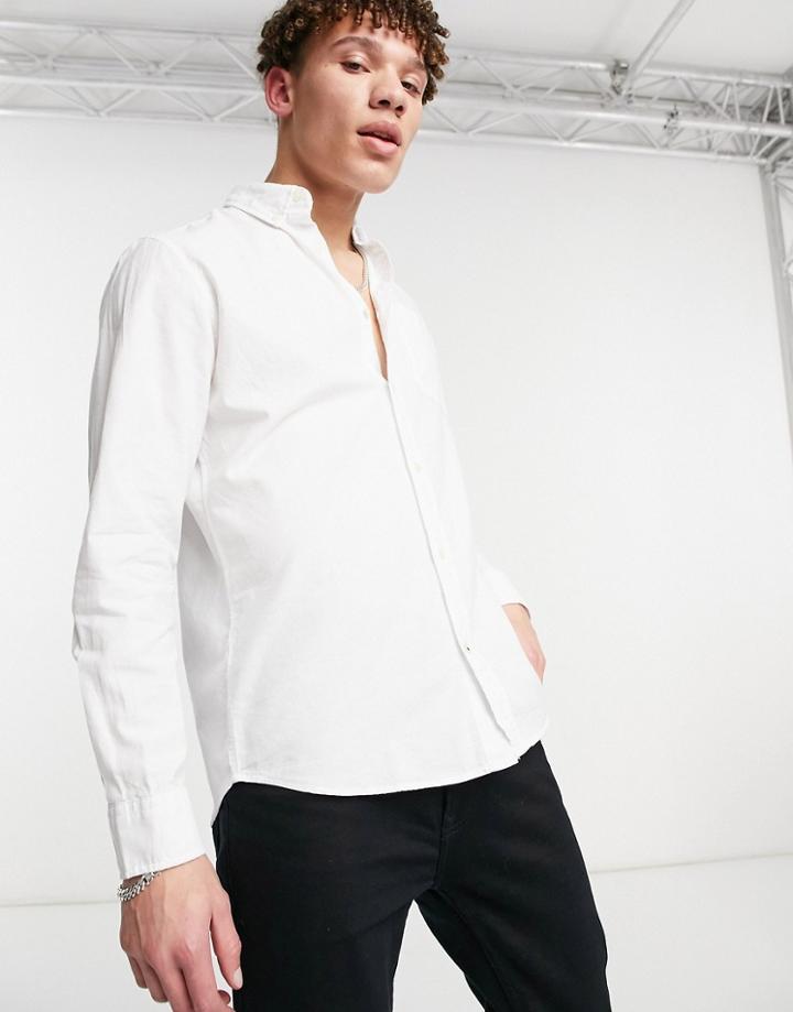 Jack & Jones Essentials Oxford Shirt In White