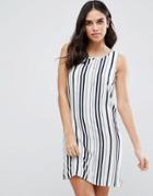 Vila Stripped Shift Dress - White