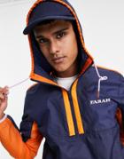 Farah Irvine Overhead Jacket In Navy