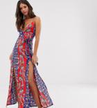 Parisian Tall Cami Strap Maxi Dress In Mixed Floral Print - Multi