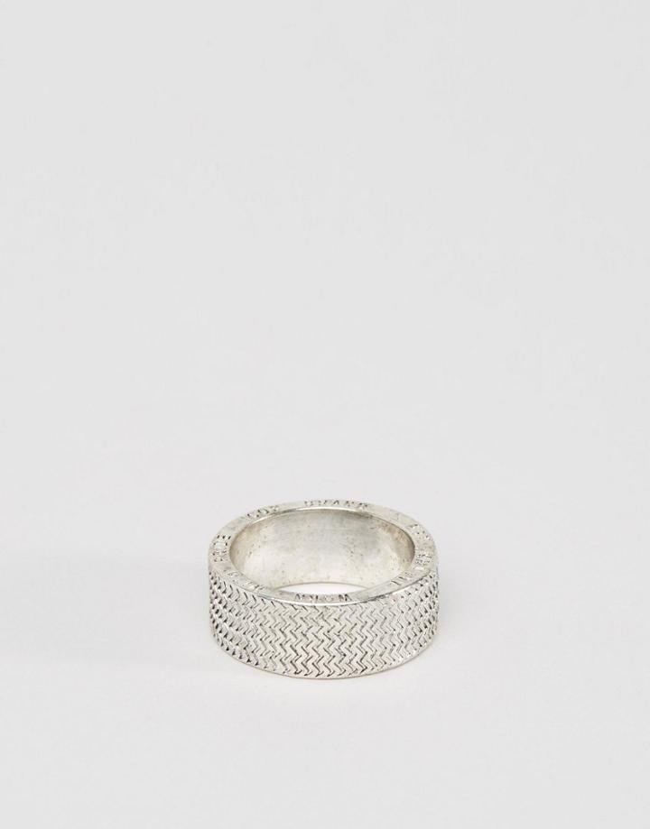 Icon Brand Range Band Ring In Silver - Silver