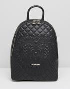 Love Moschino Quilted & Embossed Backpack - Black