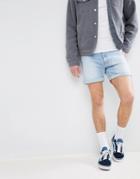Dr Denim Trench Shaded Light Blue Ripped Shorts - Blue