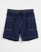 Levi's Cargo Shorts In Beam Sea Lightweight Denim Cotton Hemp Cool Dark Indigo-blues