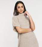 M Lounge High Neck Short Sleeve Sweater-neutral