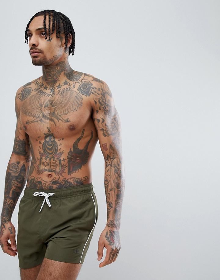 Blend Khaki Swim Shorts - Green