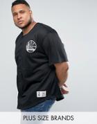 Mitchell & Ness Plus Golden State Warriors Nba Mesh T-shirt - Black