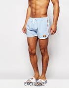 Ellesse Swim Shorts With Taping Exclusive To Asos - Blue