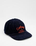 Carhartt Wip Dennis Corduroy Unstructured Cap In Navy
