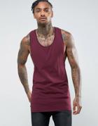 Asos Extreme Muscle Tank With Racer Back In Red - Red