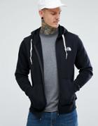 The North Face Open Gate Zipthru Hoodie Small Logo In Black - Black