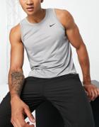 Nike Training Dri-fit Legend Tank Top In Gray Heather