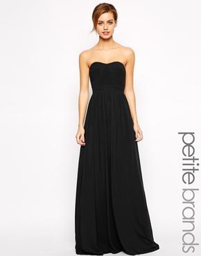 Jarlo Petite Bandeau Maxi Dress - Black