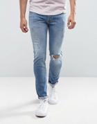 Diesel Sleenker Skinny Jeans 084gl Light Wash - Blue