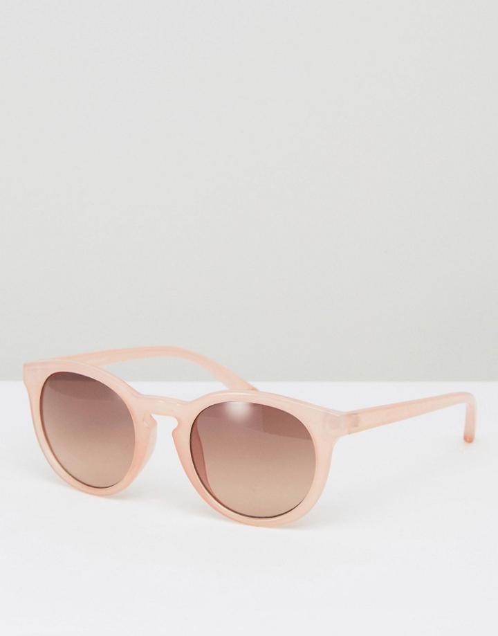 Warehouse Matte Retro Sunglasses - Pink