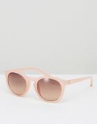 Warehouse Matte Retro Sunglasses - Pink