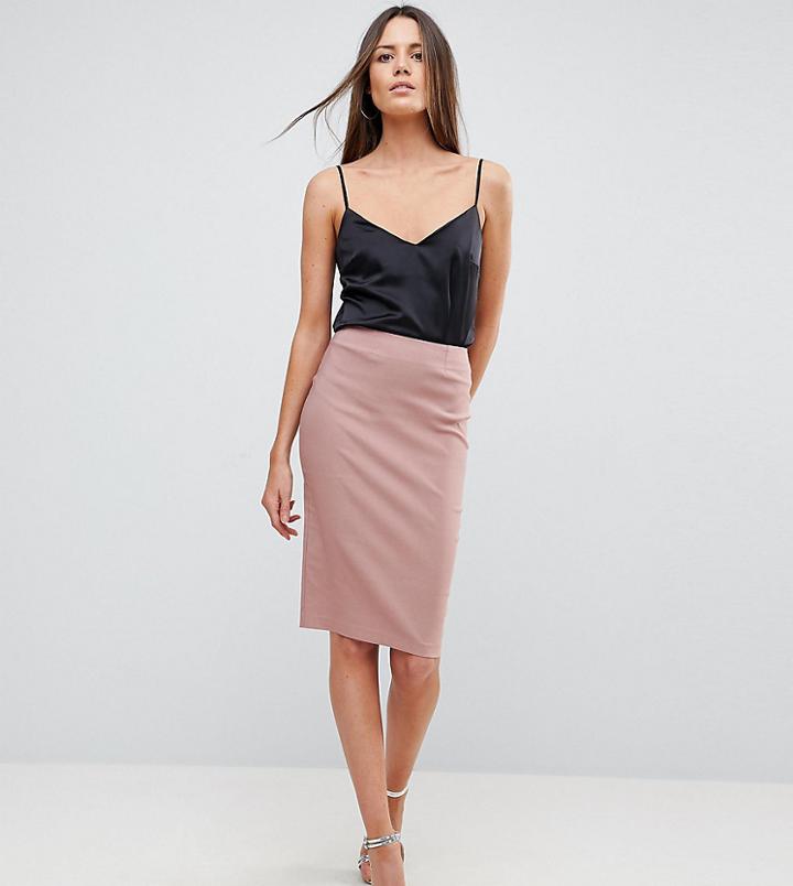 Asos Tall High Waisted Pencil Skirt - Pink
