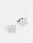 Steve Madden Stainless Steel Cufflinks-silver