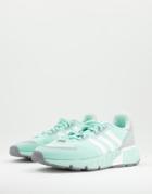 Adidas Originals Zx 1k Boost Sneakers In Mint-green