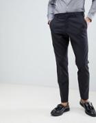 Selected Homme Suit Pants In Slim Fit With Micro Grid Detail-navy