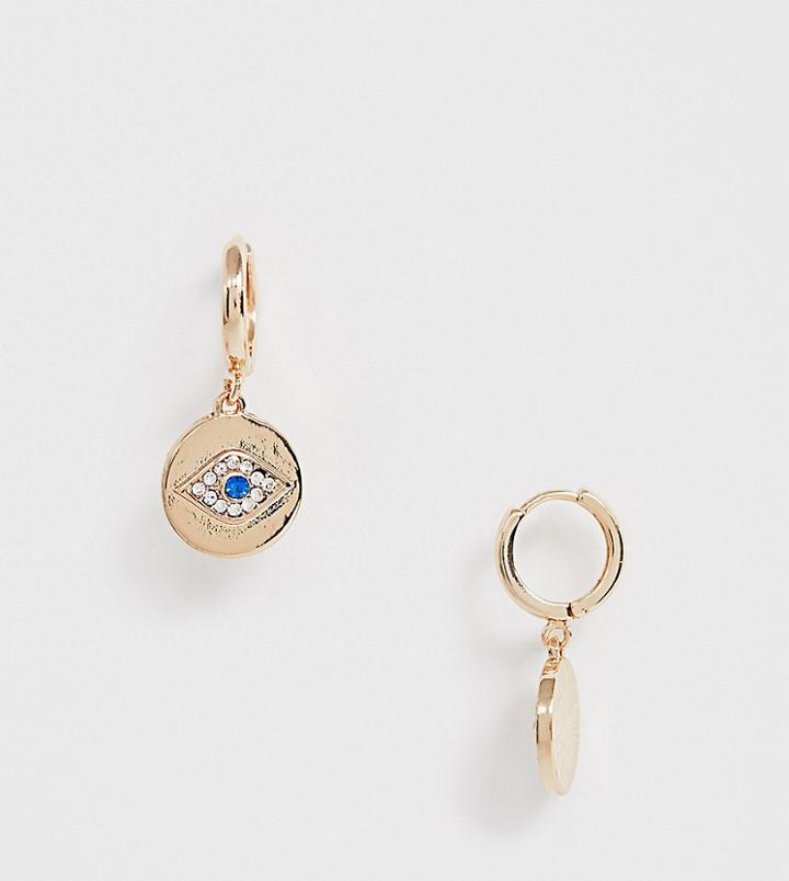 Aldo Evil Eye Huggie Hoops - Gold