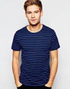 Selected Homme Stripe T-shirt - Navy